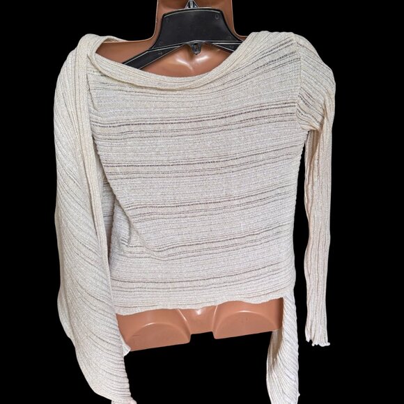 Olympic 100% cotton ribbed wrap long cardigan sweater ONE SIZE fits all - Picture 2 of 5